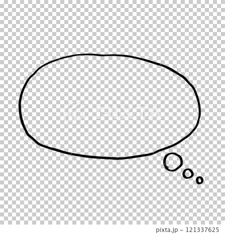 Simple pen handwritten vector speech bubble 121337625