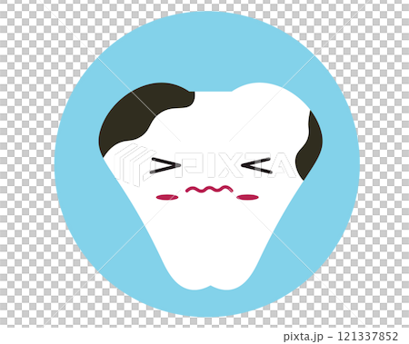 蛀牙。向量圖 121337852