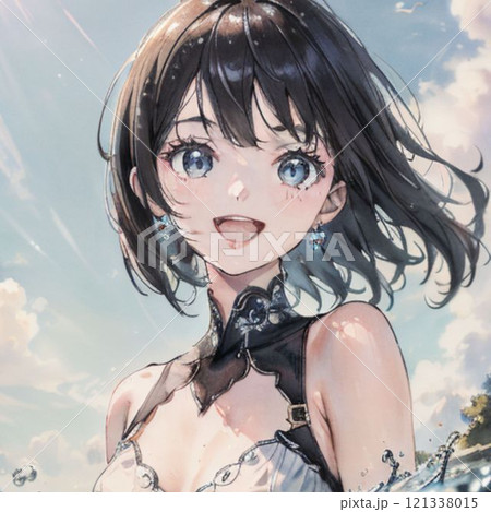 空を見上げる少女 空を見上げる少女 121338015