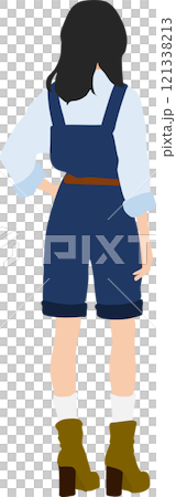 Illustration of a woman from behind 121338213