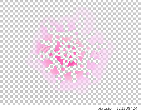 水彩雪圖示(粉紅色) 水彩雪圖示(粉紅色) 121338424