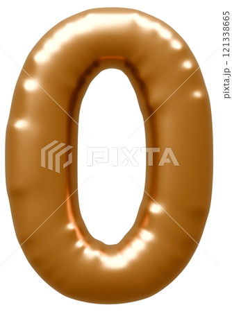 3D画像_風船_0_ゴールド 3D画像_風船_0_ゴールド 121338665