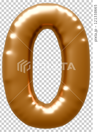 3D画像_風船_0_ゴールド 3D画像_風船_0_ゴールド 121338665