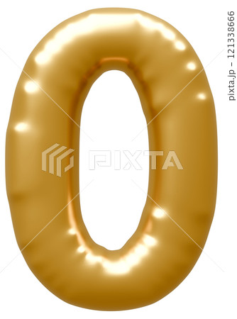 3D画像_風船_0_ゴールド 121338666