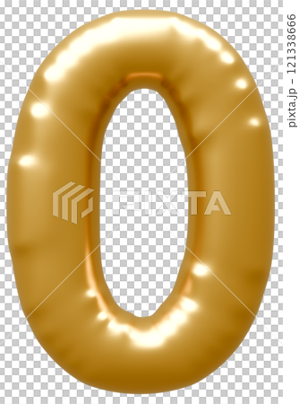 3D画像_風船_0_ゴールド 121338666