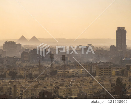 A city with a large building in the background A city with a large building in the background 121338963