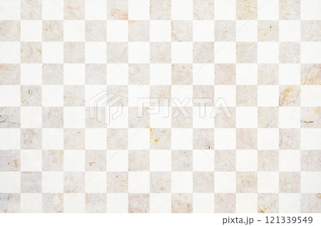 和モダンな市松模様の背景_大理石の質感でデザインした格子柄イラスト素材 121339549