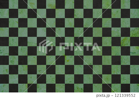 和モダンな市松模様の背景_大理石の質感でデザインした格子柄イラスト素材 121339552