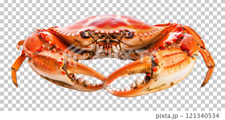 Crab bolied isolated on white background png transparent clipart. 121340534