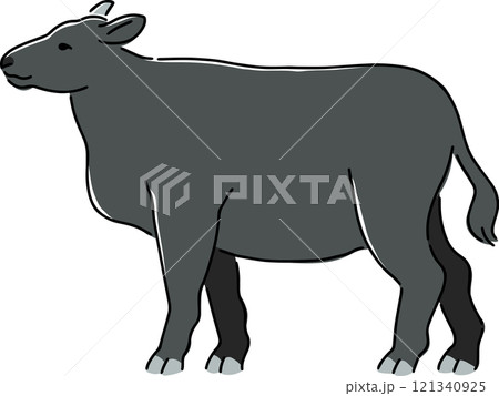 手描きの和牛のイラスト 121340925