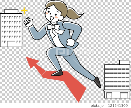 女商人換工作並加緊努力 女商人換工作並加緊努力 121341509