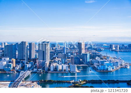 【東京都】隅田川・築地大橋と晴海地区 121341720