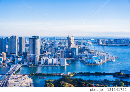【東京都】隅田川・築地大橋と晴海地区 121341722