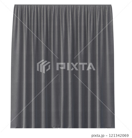 curtain isolated on a transparent background, interior decorations, 3D illustration, cg render 121342069
