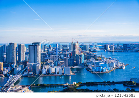 【東京都】東京ベイエリア　晴海方面の景色 121342683