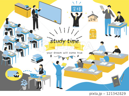 勉強する学生 121342829