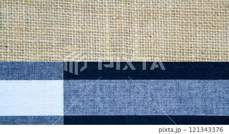 Sack and fabric texture background 121343376