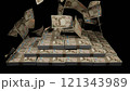 天から降ってくる一万円札 121343989