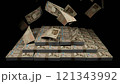 天から降ってくる一万円札 121343992