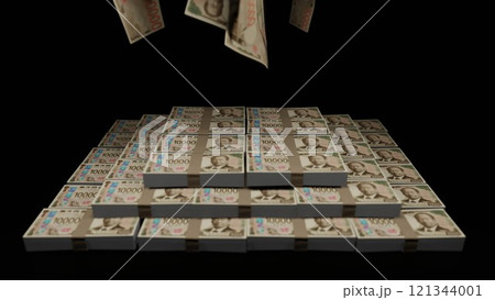 天から降ってくる一万円札 121344001