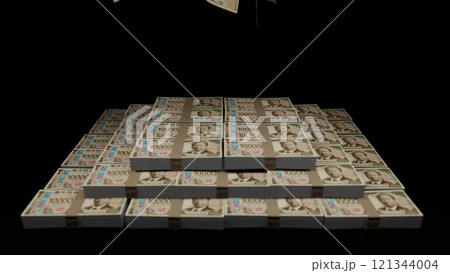 天から降ってくる一万円札 121344004