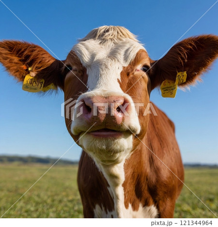 牛のアップ画像 牛のアップ画像 121344964