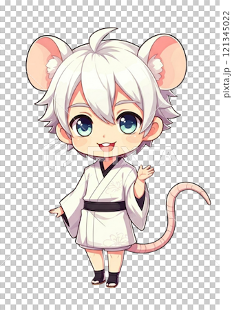日服男孩：白鼠的生肖擬人化（生肖：小孩） 121345022
