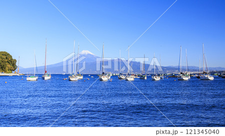 駿河湾から見た富士山 121345040
