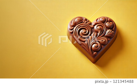 バレンタインのハート型チョコレート バレンタインのハート型チョコレート 121345488