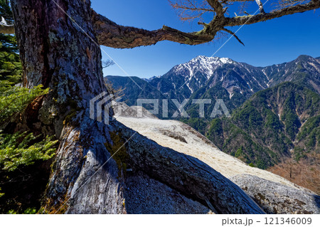 鞍掛山から見る残雪の甲斐駒ヶ岳 121346009