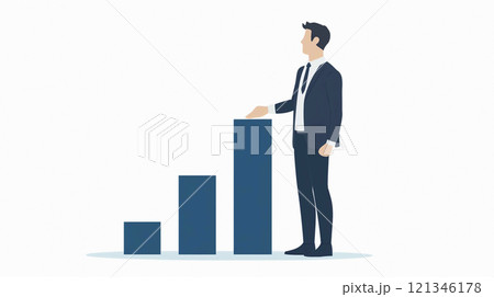 ビジネス成長と成功を象徴するグラフ	 121346178