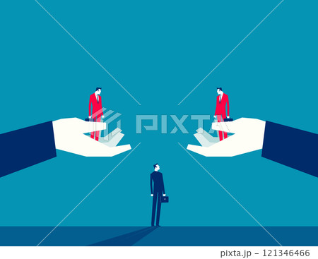 Business contemplation and choice. Business vector flat style Business contemplation and choice. Business vector flat style 121346466