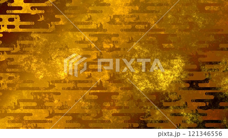 金色の和柄模様・背景 金色の和柄模様・背景 121346556