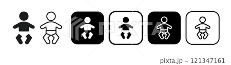 赤ちゃん・オムツを表すアイコン 121347161