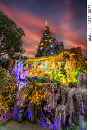 Saint Josephs Cathedral Church in Hanoi city before Christmas Saint Josephs Cathedral Church in Hanoi city before Christmas 121348072