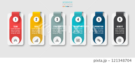Infographic template business concept with step. 121348704