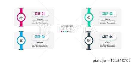 Infographic template business concept with step. 121348705
