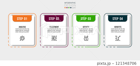 Infographic template business concept with step. 121348706