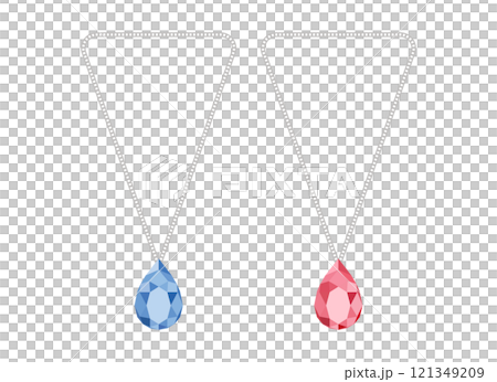 藍寶石和紅寶石項鍊 藍寶石和紅寶石項鍊 121349209