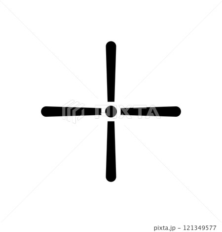 Propeller, fan logo and icon. Vector isolated illustration on white background.  121349577