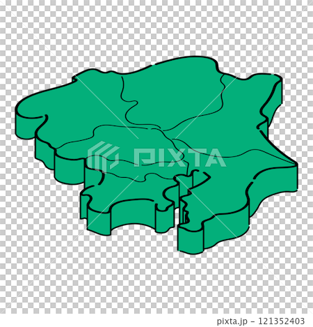 Kanto region_isometric illustration_01 121352403
