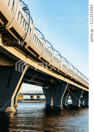 bridge over water, expressway against the sky 121352893