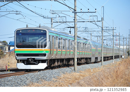 東北本線 栗橋ー東鷲宮 JR東日本 E231系1000番台 U527編成(小山) 東北本線 栗橋ー東鷲宮 JR東日本 E231系1000番台 U527編成(小山) 121352985