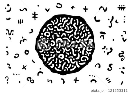 abstract lines geometric symbols seamless vector web background 121353311