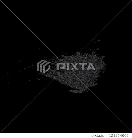 silver glitter confetti dots scatter. Sparkling glitter, party tinsels shimmer, holiday lights background design, festive banner. Rich silver metallic teal lights. Eps 10 121354005