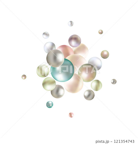 Abstract background. Vector photo frame. Colored balls. Eps 10 Abstract background. Vector photo frame. Colored balls. Eps 10 121354743