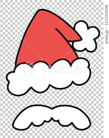 Simple touch of Santa hat and beard 121355036
