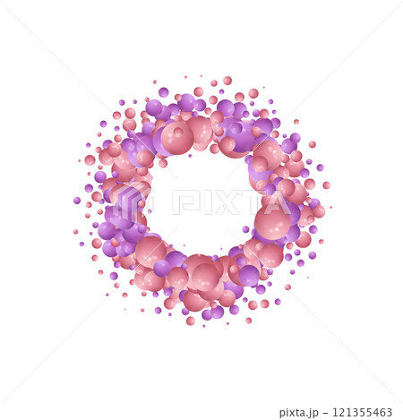 Colored balls background. Vector eps 10. 3d pink and purple balls. Eps 10 Colored balls background. Vector eps 10. 3d pink and purple balls. Eps 10 121355463