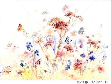 Imaginative Hand  Painted Curly Floral Creations 121355918