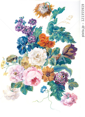 Imaginative Hand  Painted Curly Floral Creations 121355919